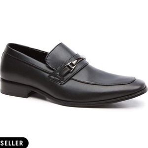 Size 8 Perry Ellis Men’s Black Dress Shoe Loafers